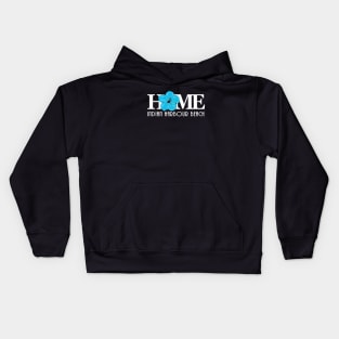 Home Indian Harbour Beach Blue (long text) Kids Hoodie